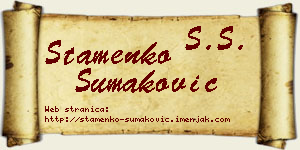 Stamenko Šumaković vizit kartica